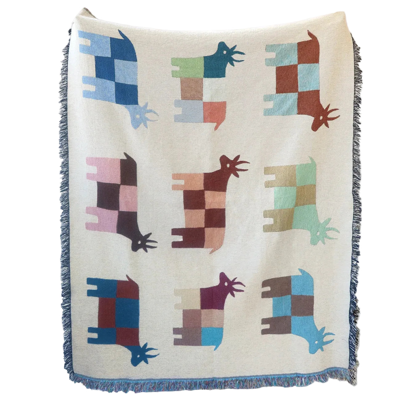 'Moo' Cows Recycled Cotton Woven Throw