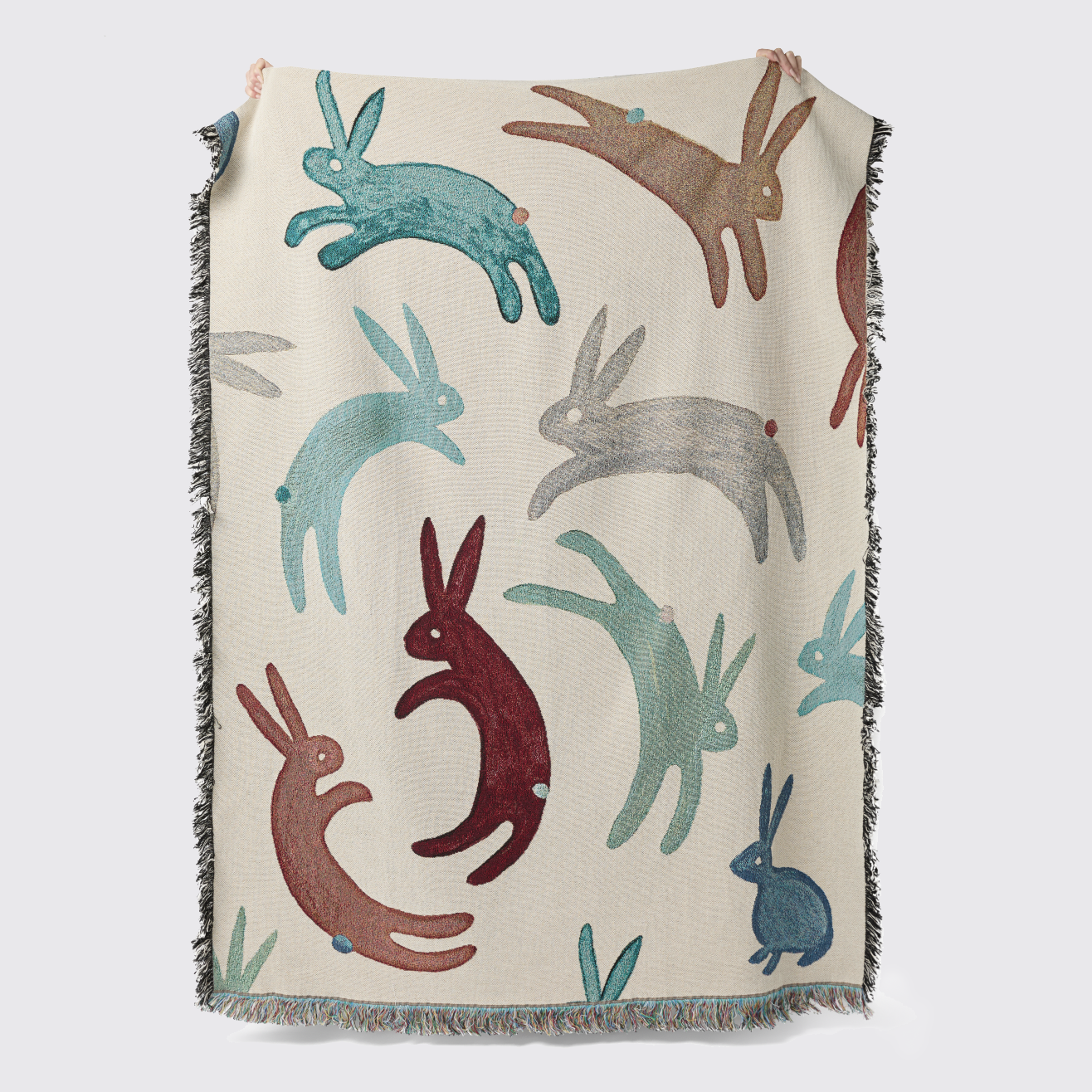 Rabbits – Recycled Cotton Woven Throw