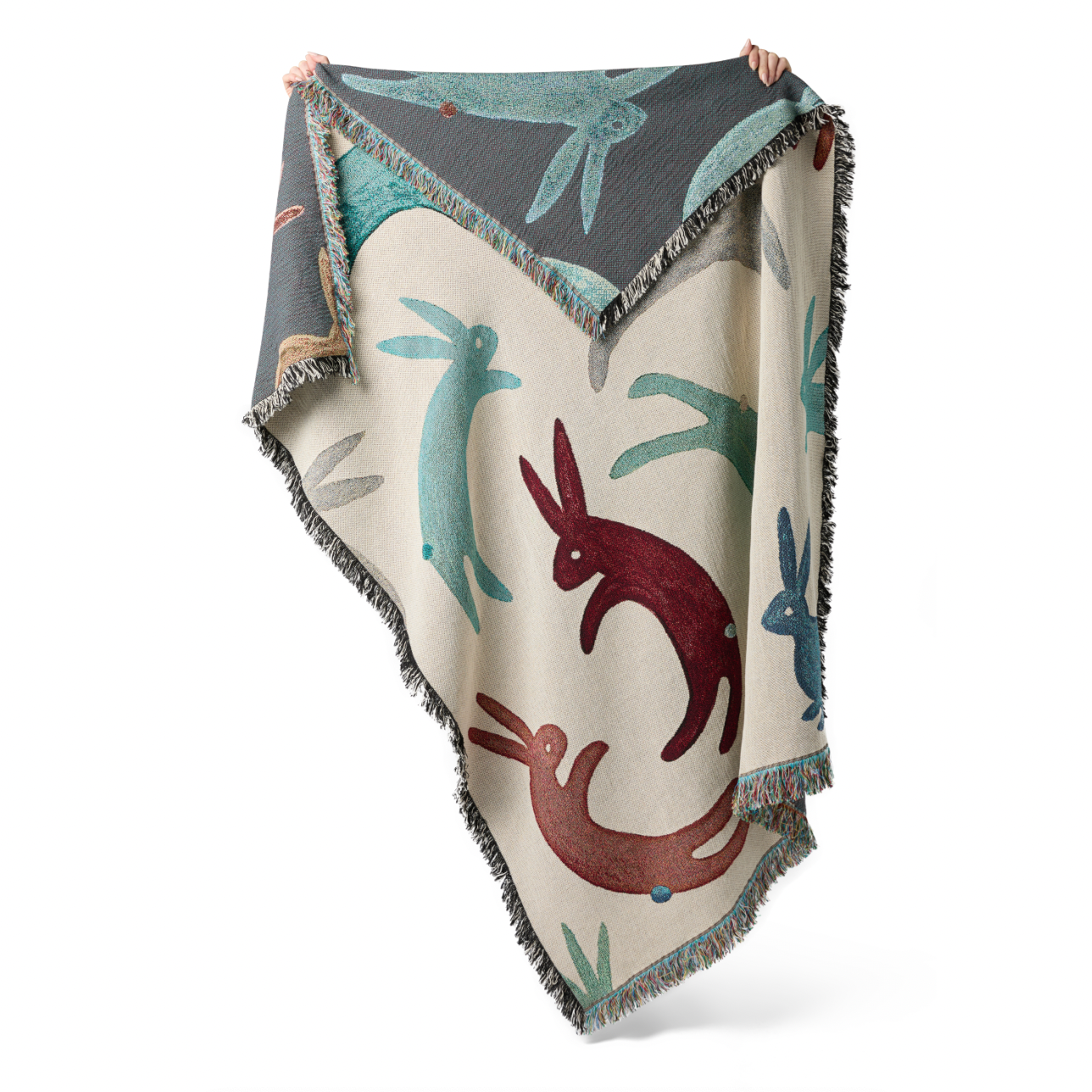 Rabbits – Recycled Cotton Woven Throw