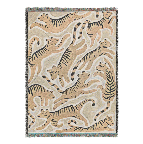 Tigers 01 Recycled Cotton Woven Throw