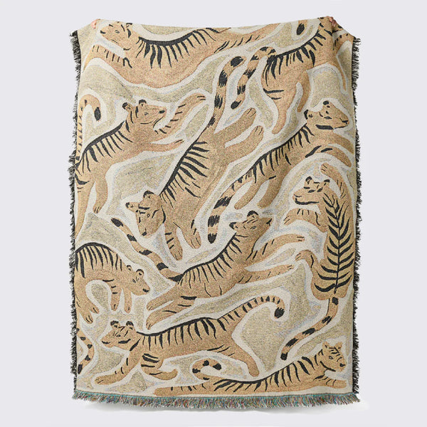 Tigers 01 Recycled Cotton Woven Throw