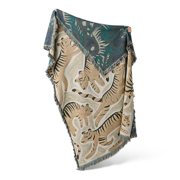 Tigers 01 Recycled Cotton Woven Throw