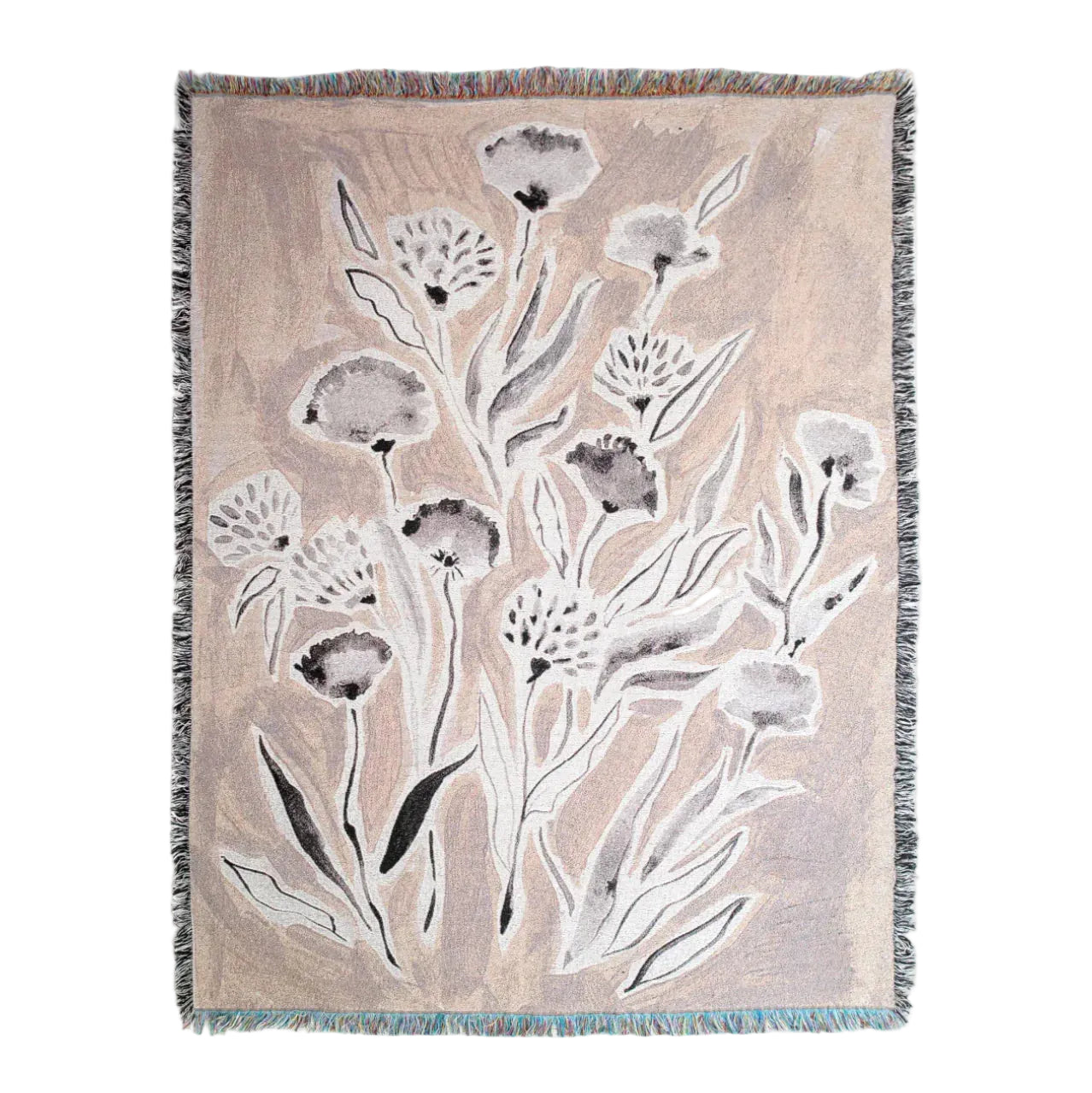 Wishful Pink Recycled Cotton Woven Throw