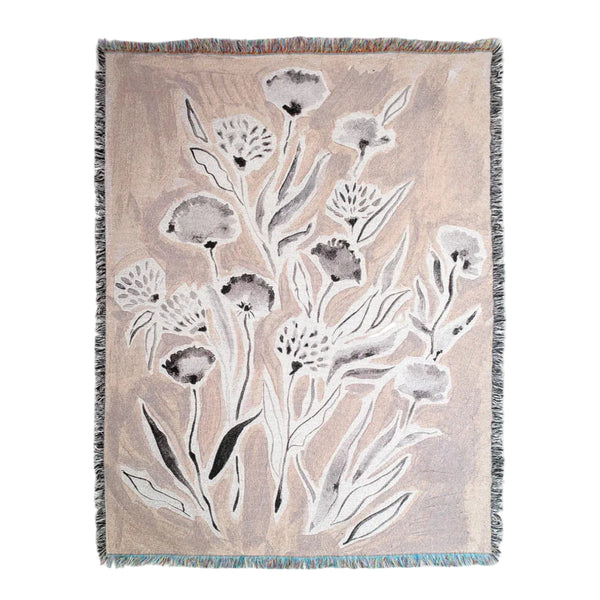 Wishful Pink Recycled Cotton Woven Throw