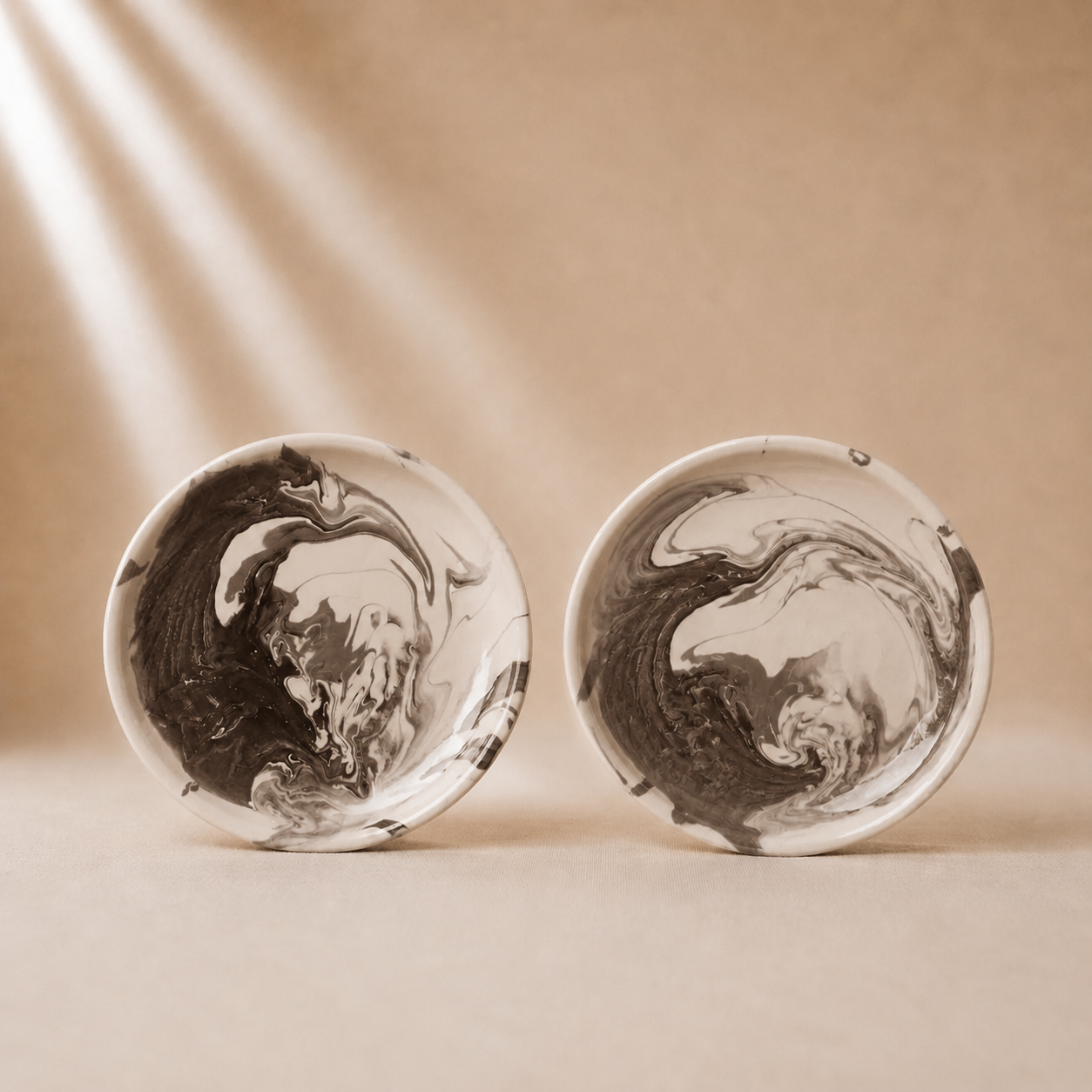 THE MARBLED SIDE PLATE, SET OF 2