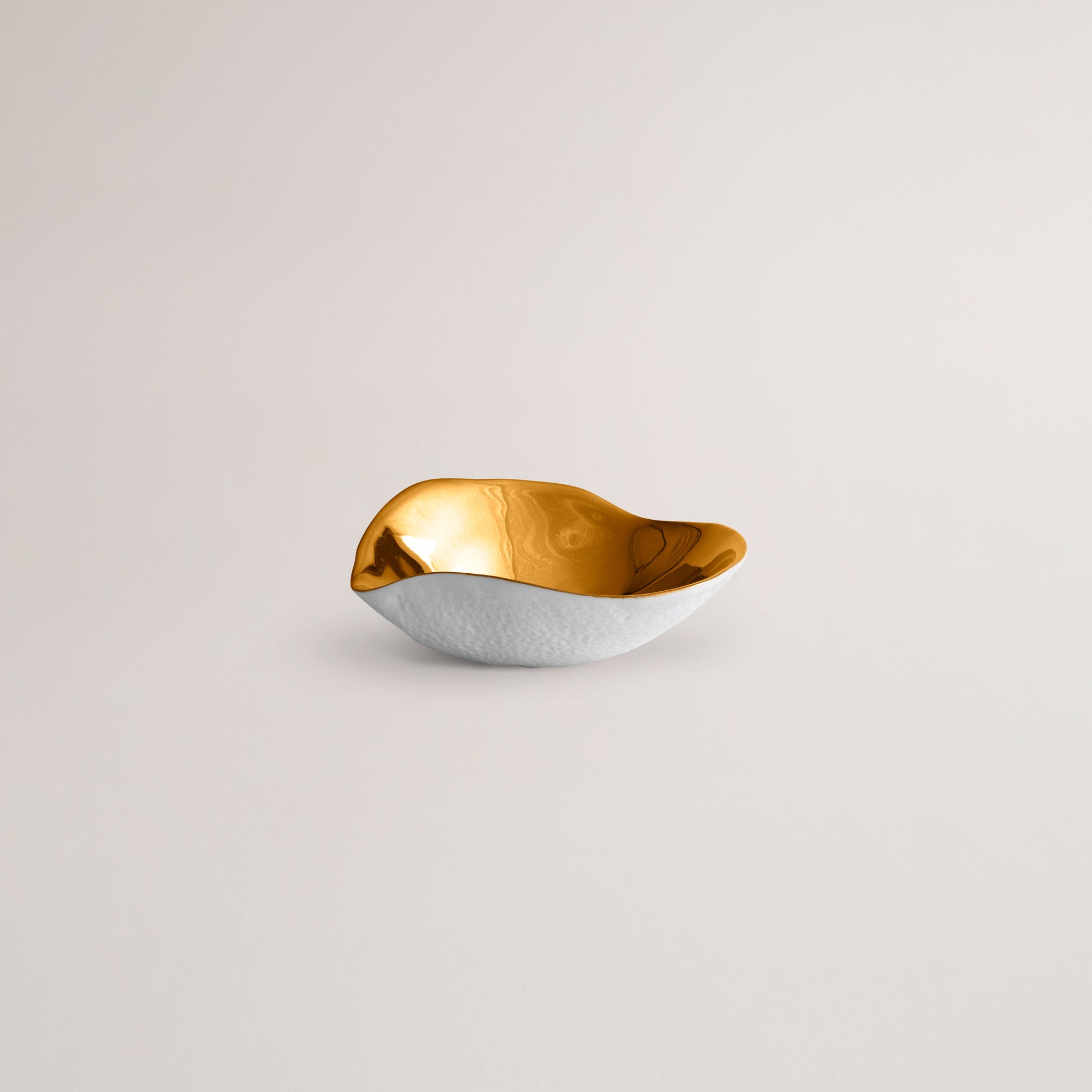 Handmade Limoges porcelain gold side bowl