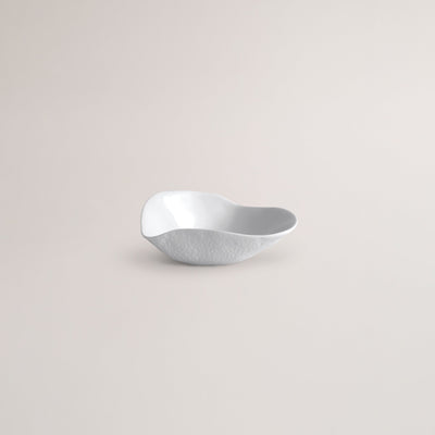 Handmade Limoges porcelain white side bowl