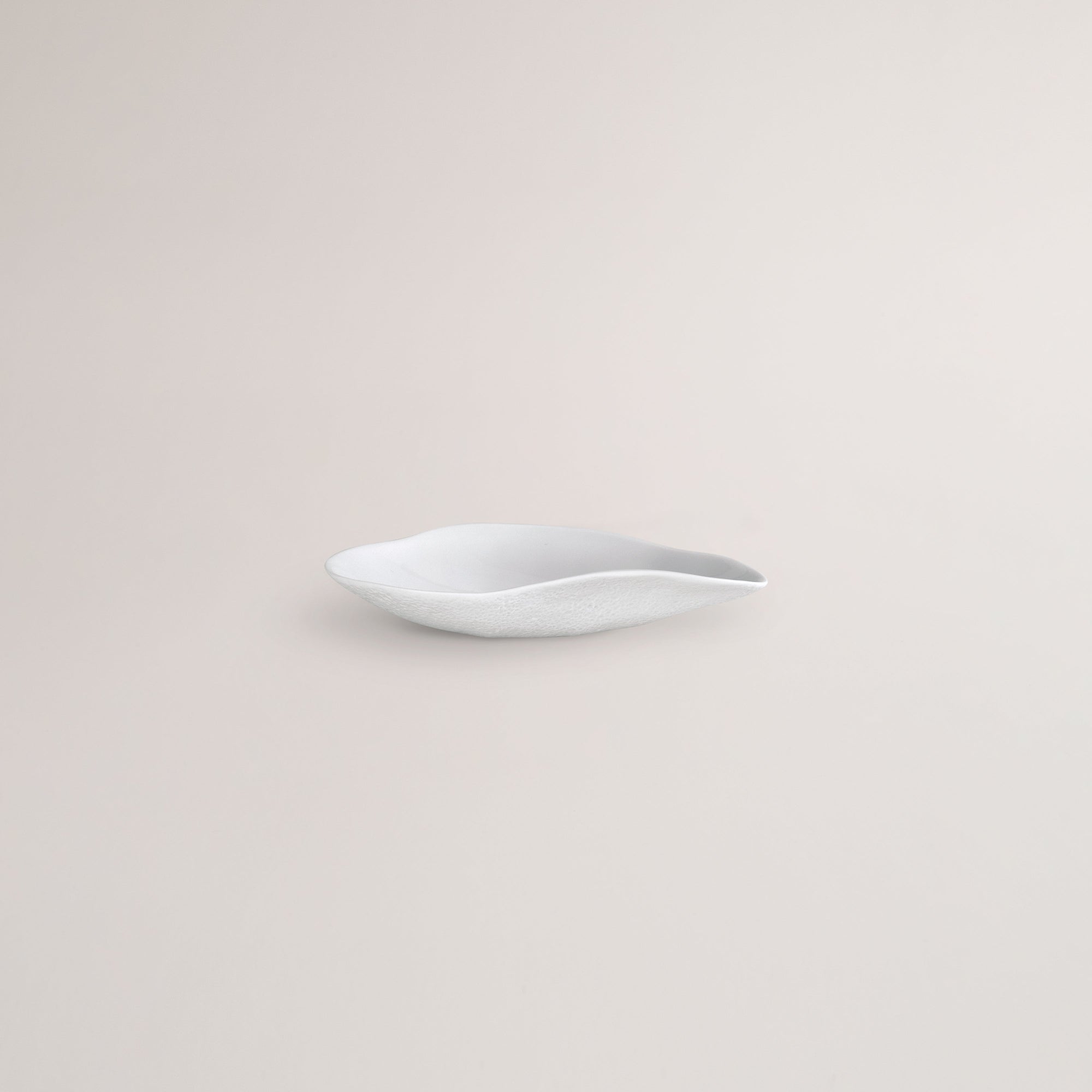 Handmade Limoges porcelain white side bowl
