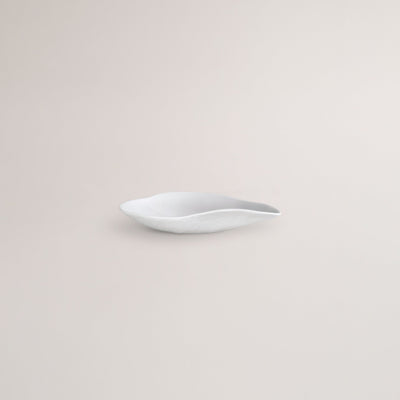 Handmade Limoges porcelain white side bowl