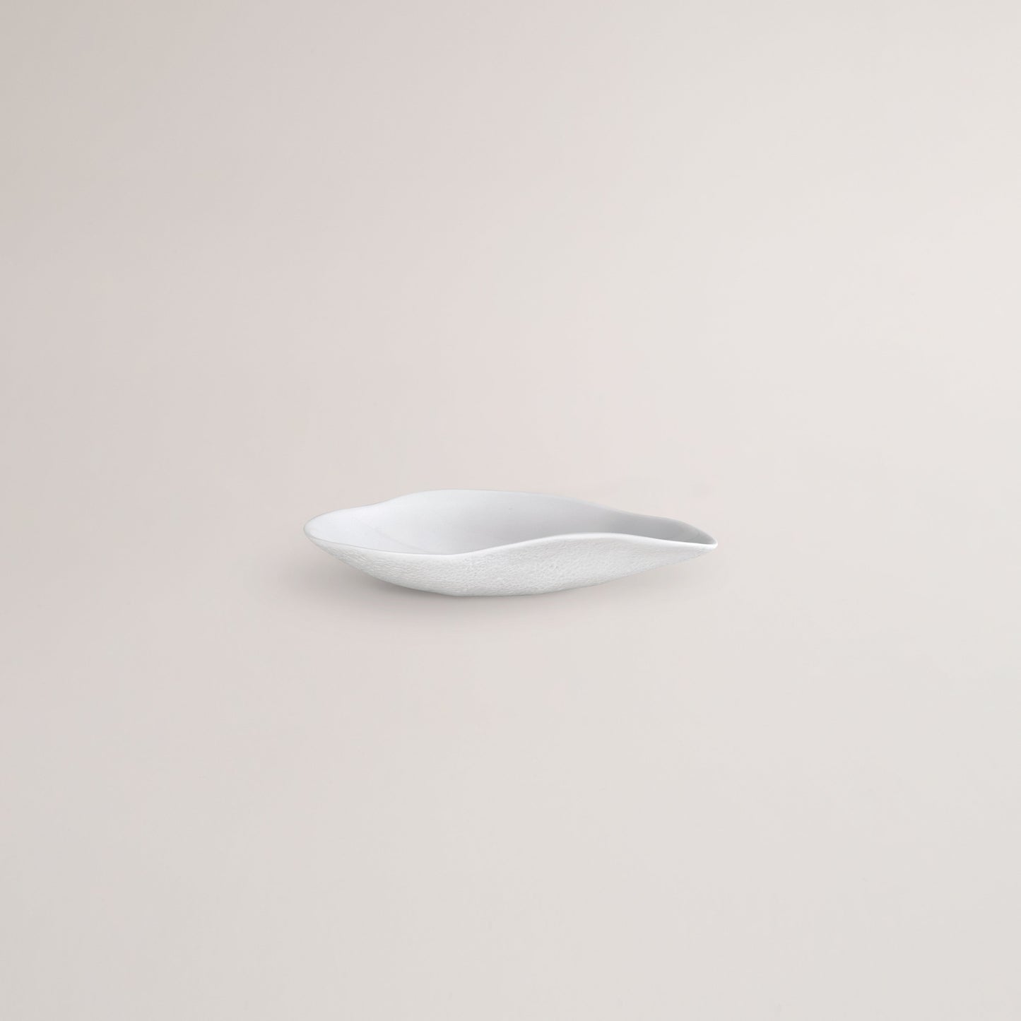 Handmade Limoges porcelain white side bowl