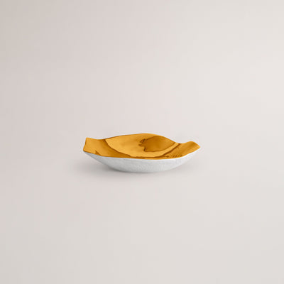 Handmade Limoges porcelain gold small plate