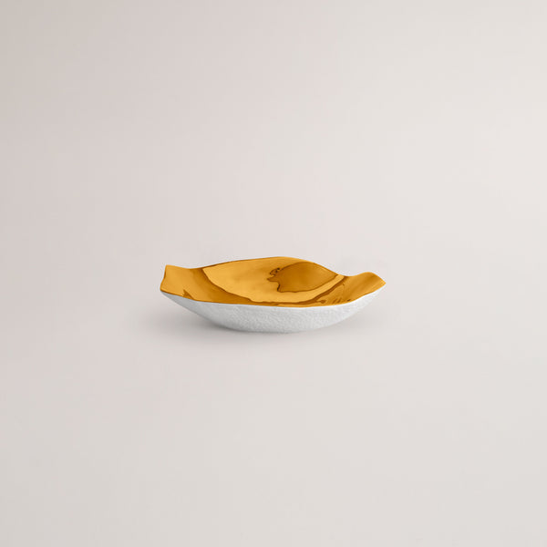 Handmade Limoges porcelain gold small plate