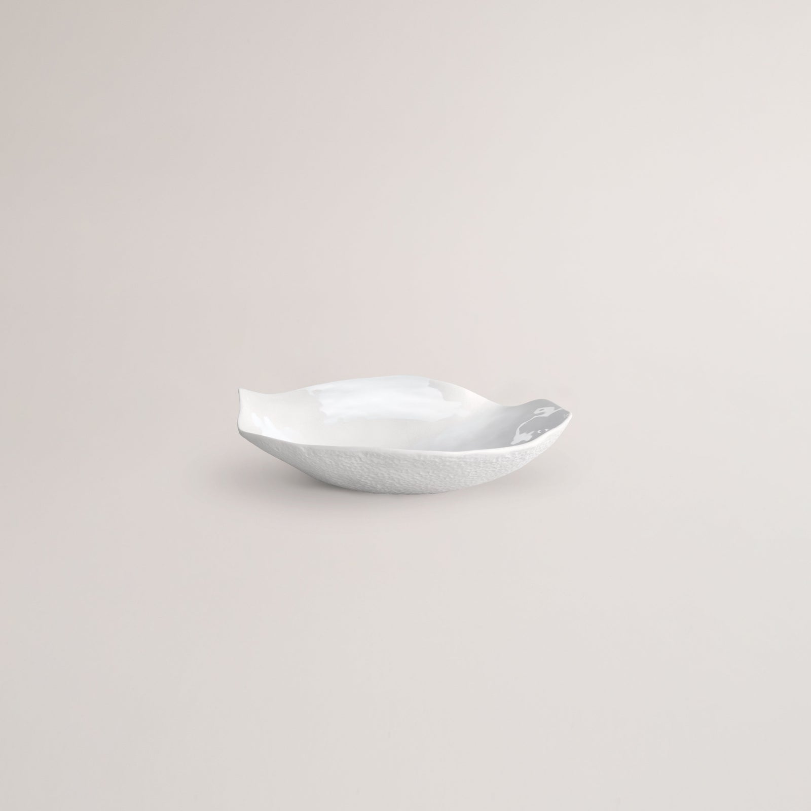 Handmade Limoges porcelain white small plate