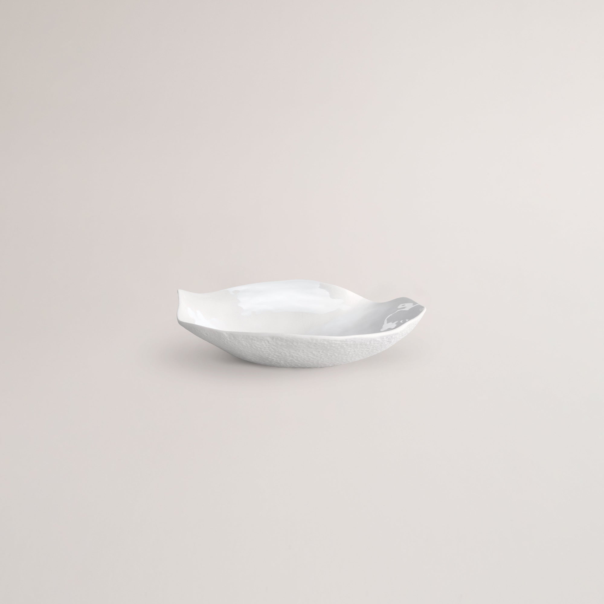 Handmade Limoges porcelain white small plate