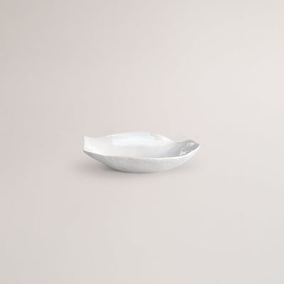 Handmade Limoges porcelain white small plate