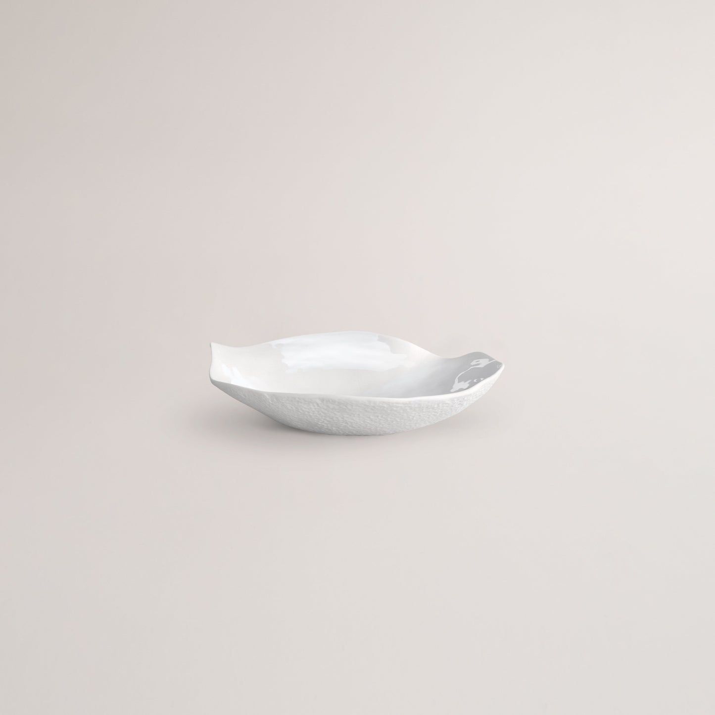 Handmade Limoges porcelain white small plate