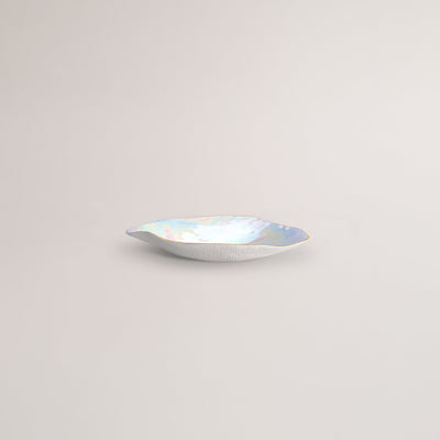 Handmade Limoges porcelain pearlescent dinner plate