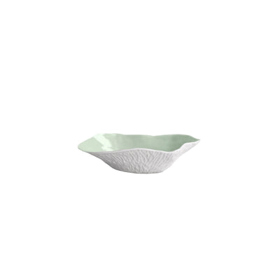 Handmade Limoges porcelain green bowl
