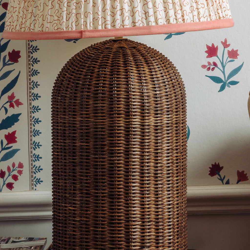 Sienna Rattan Lamp Base, Teak