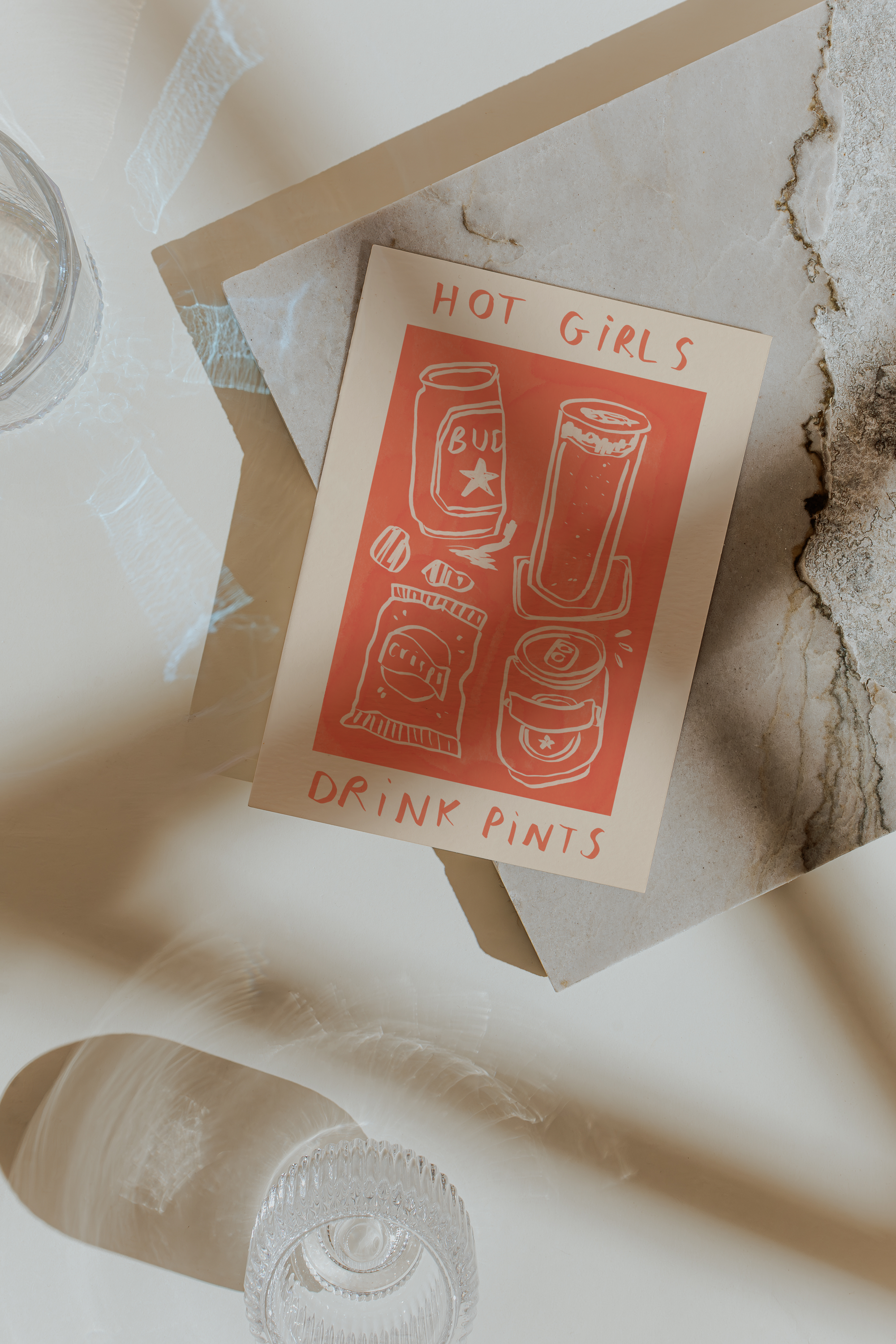 Hot Girls Drink Pints Print