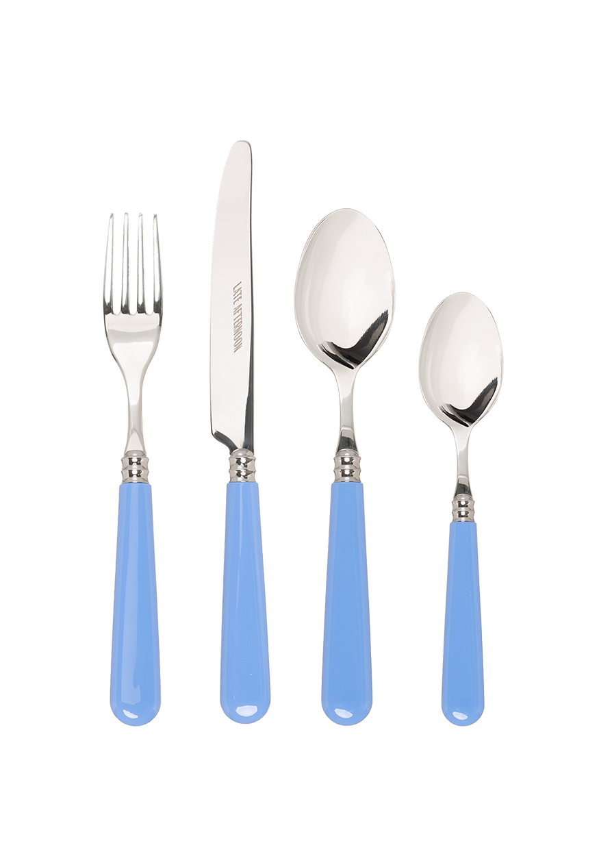 16-Piece Sky Blue Cutlery Set