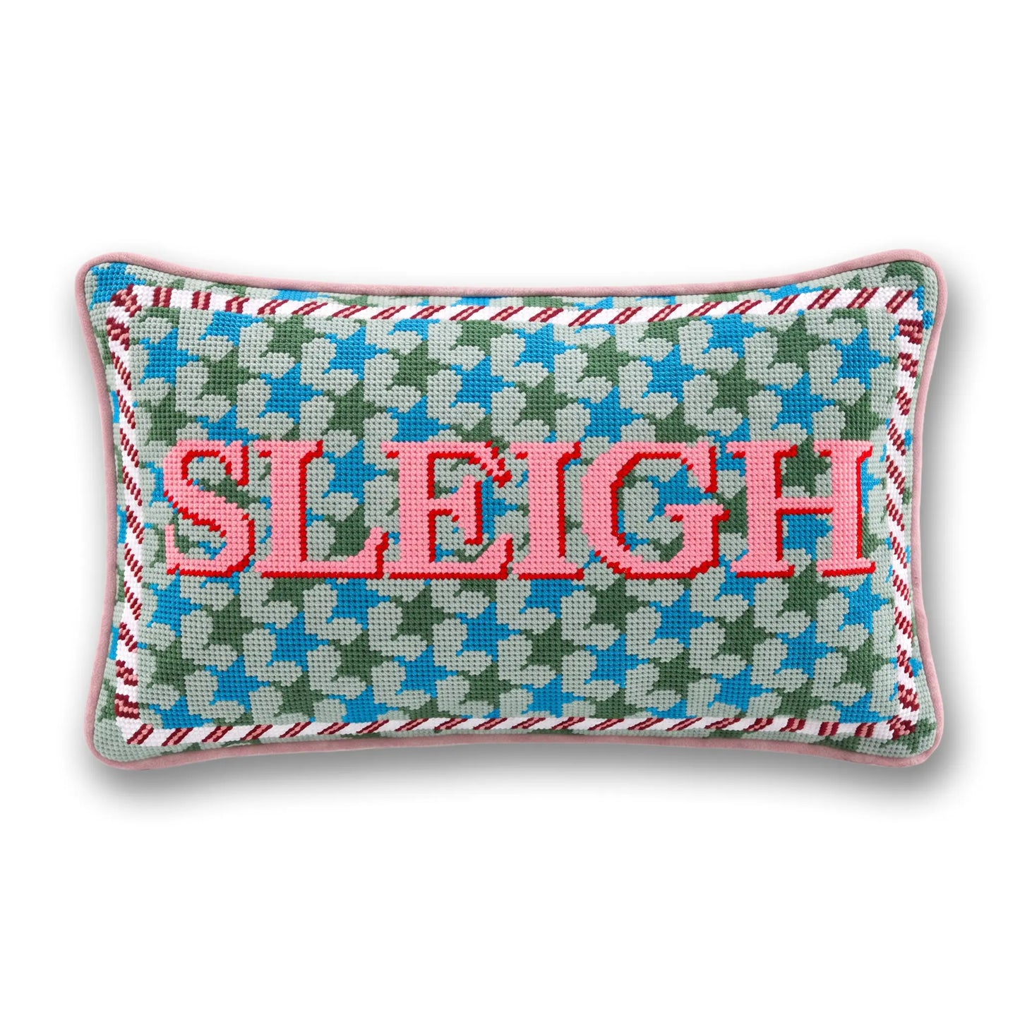 Sleigh Needlepoint Pillow