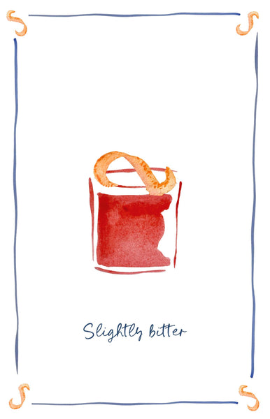 Negroni - Slightly Bitter Linen Teatowel