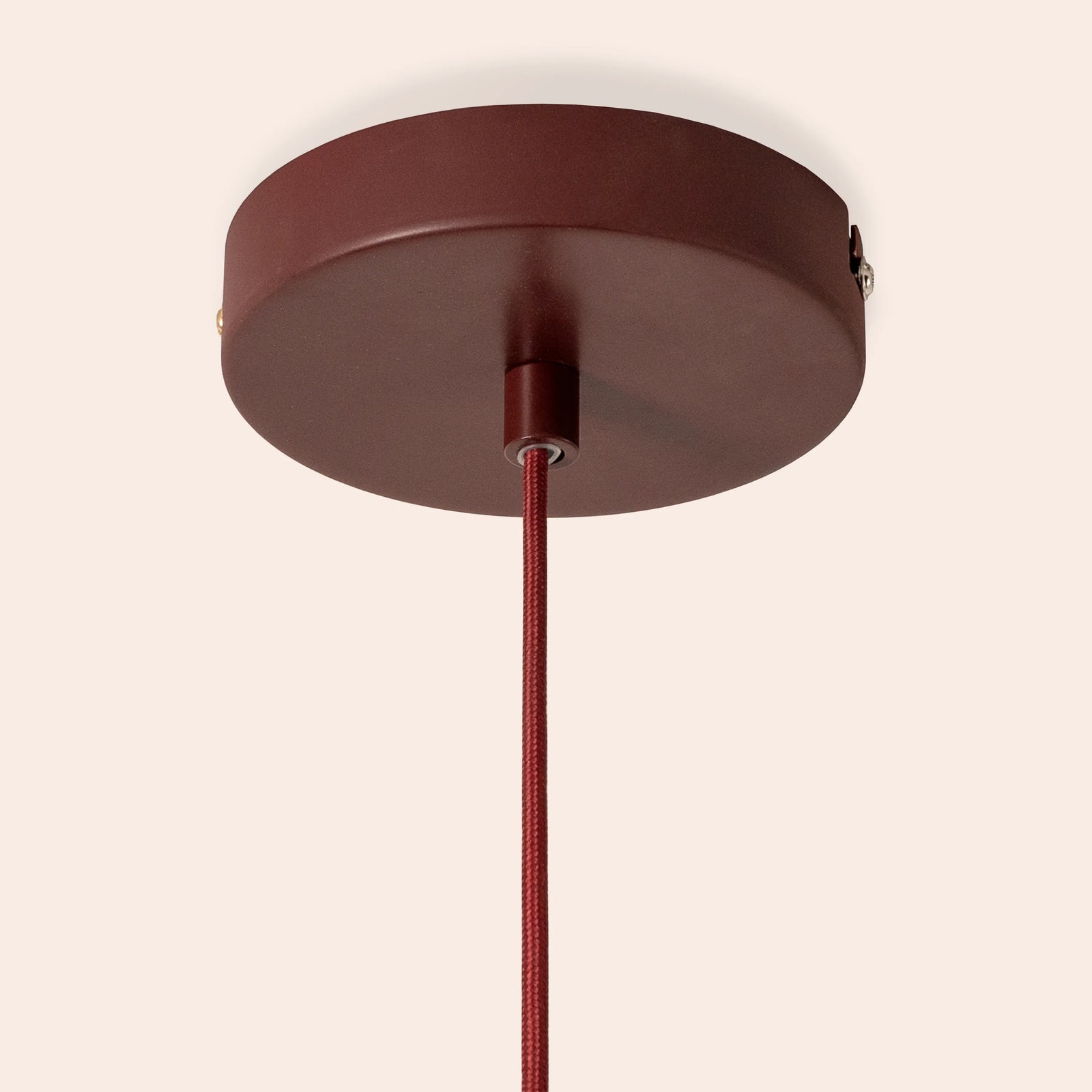 Burgundy small pleat ceiling pendant