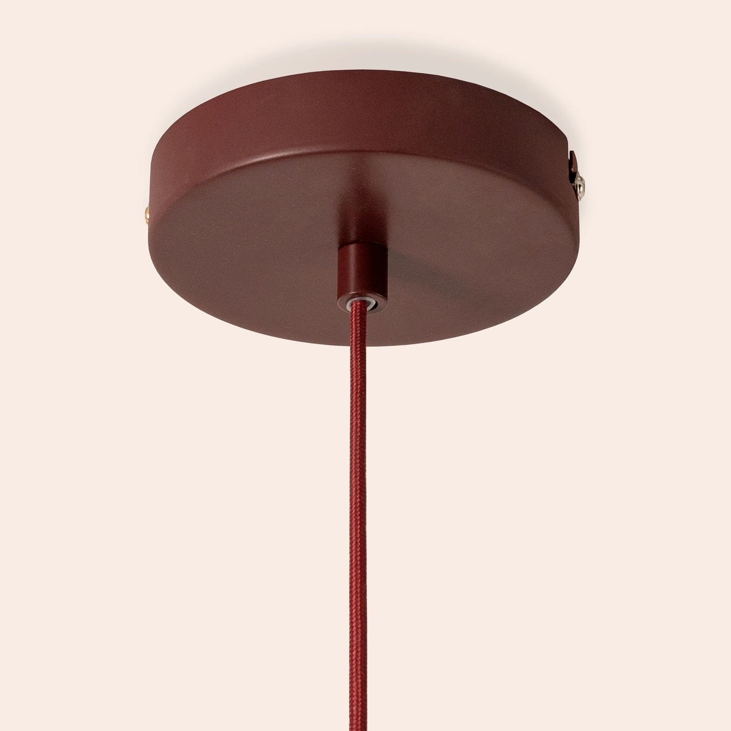 Burgundy small pleat ceiling pendant