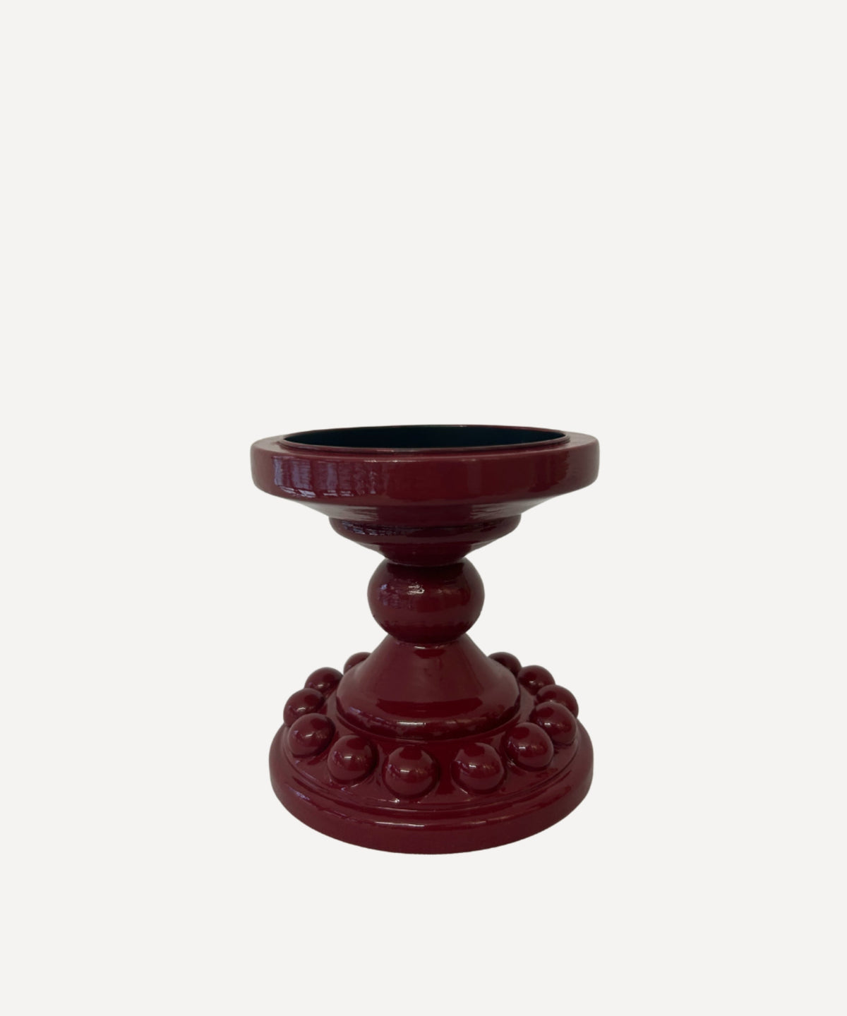 Red Bobbin Candle Holder