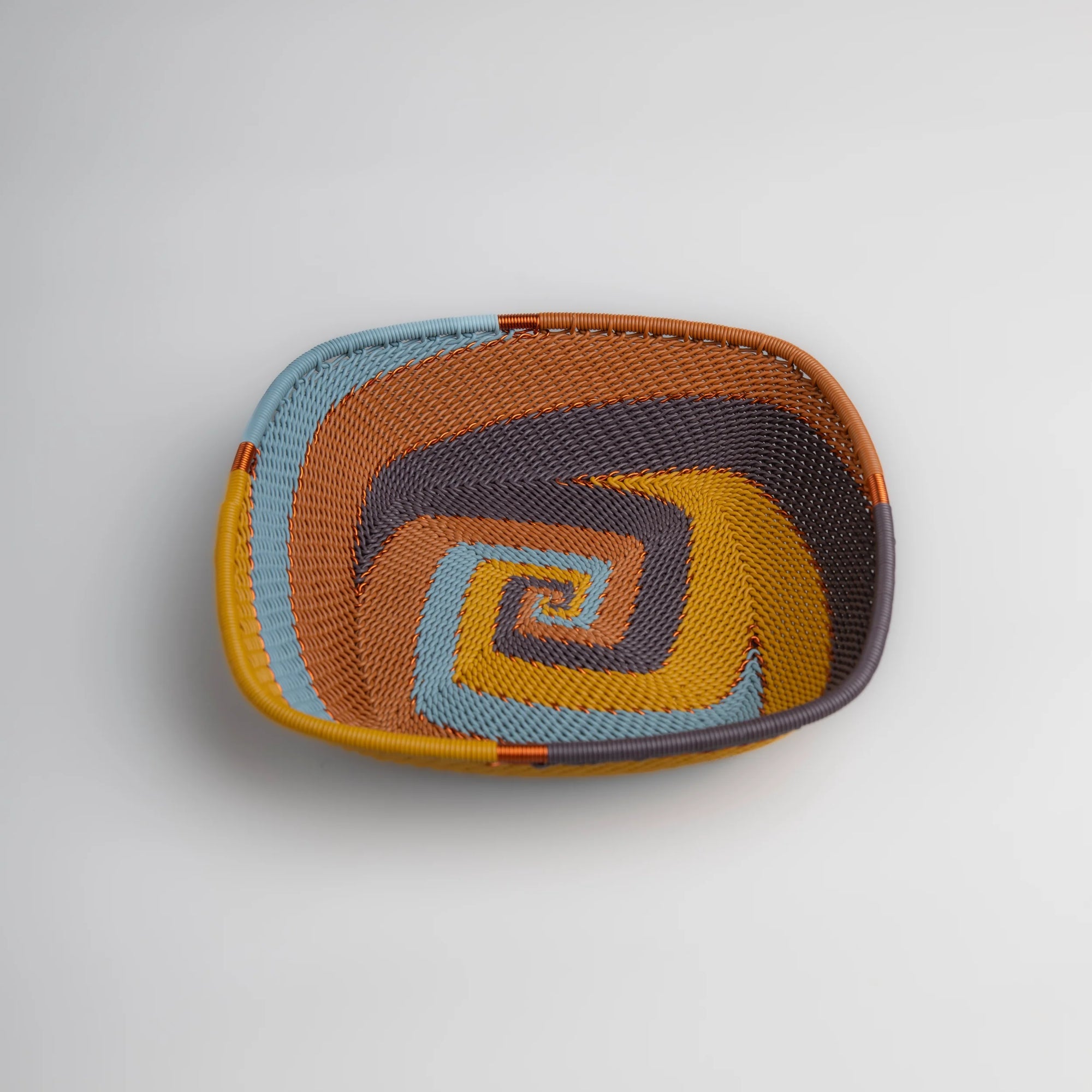 Flat Square Basket - Earthy Denim