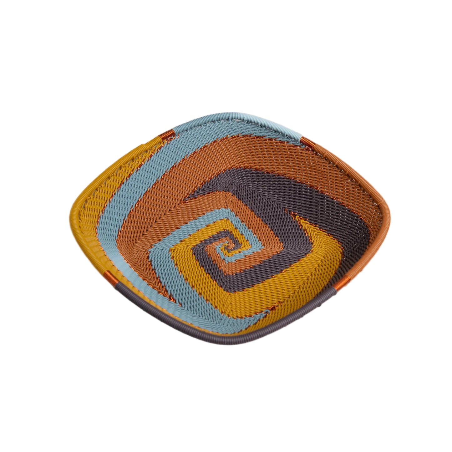 Flat Square Basket - Earthy Denim