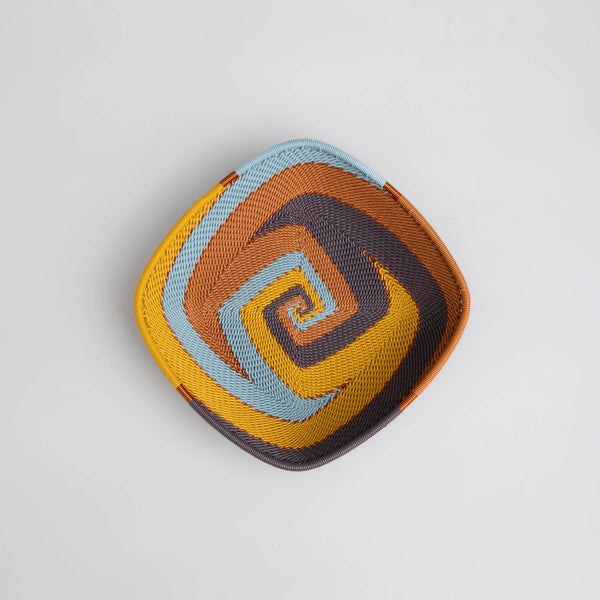 Flat Square Basket - Earthy Denim