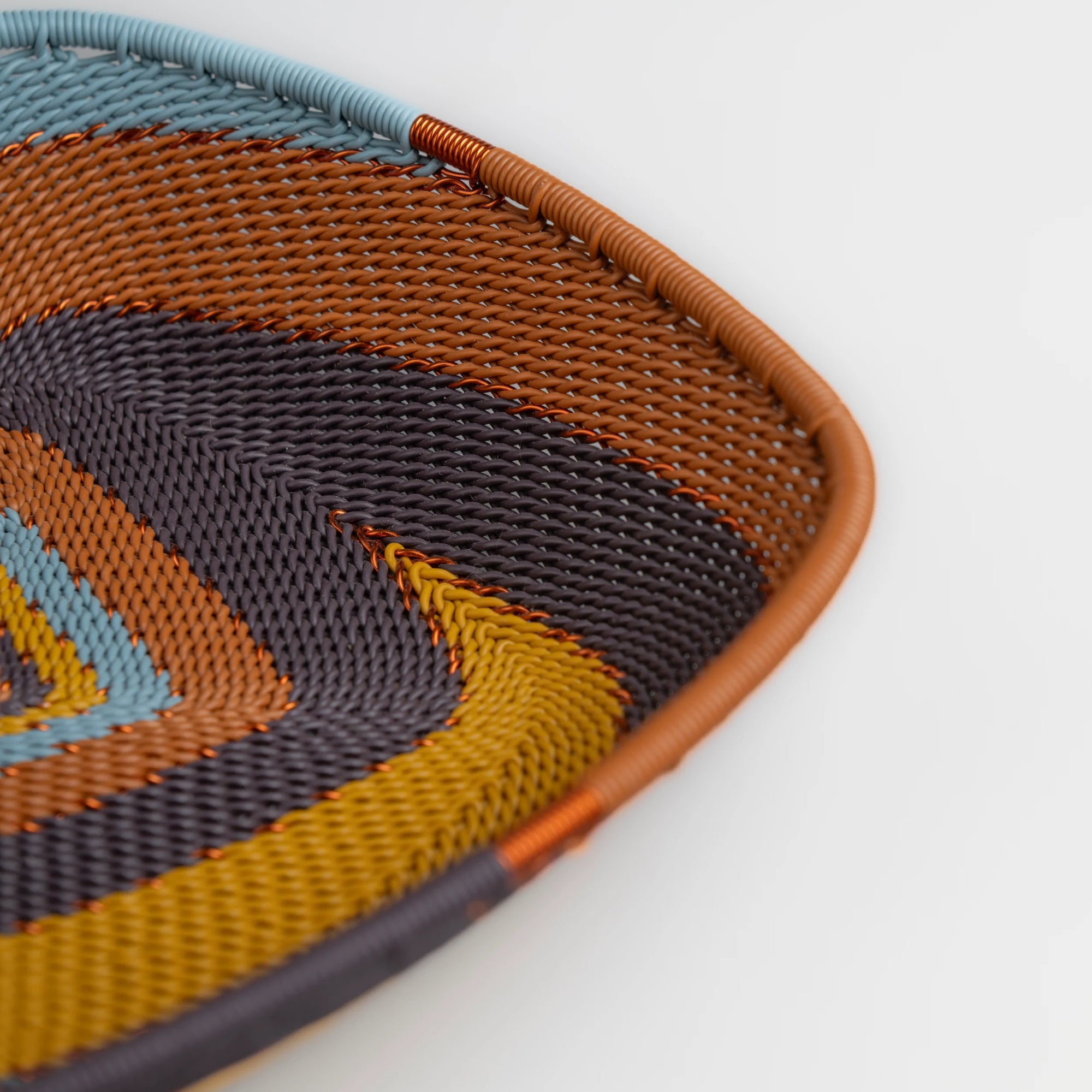 Flat Square Basket - Earthy Denim