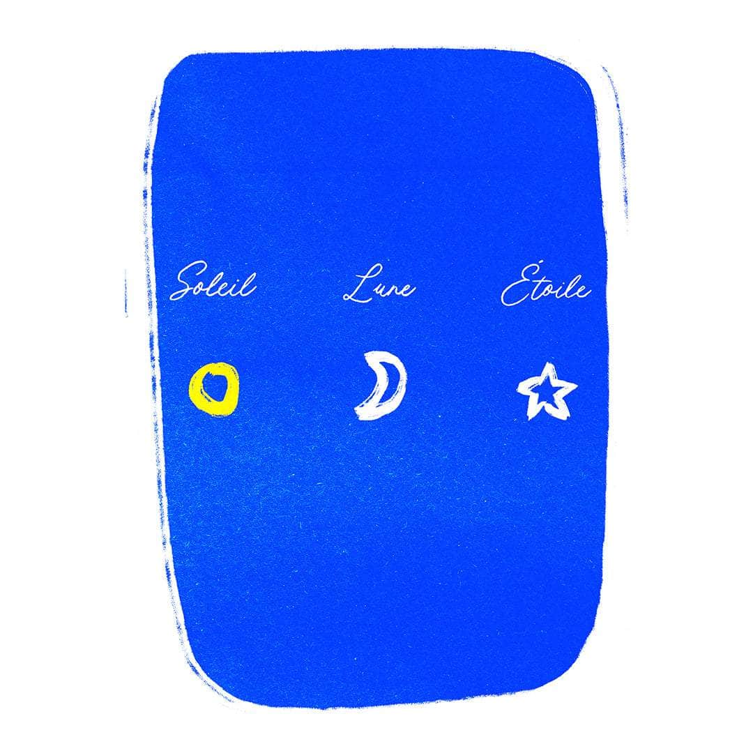 Soleil Lune Étoile Art Print