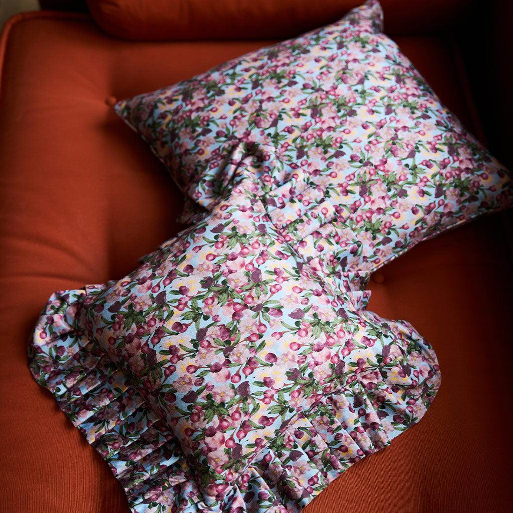 Romance is Dead Blue Square Cushion Cover