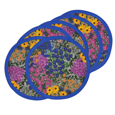 Prussian Blue Wild Flower Floral Placemats Pré Fleuri