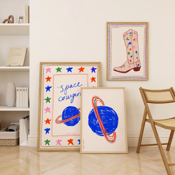 Space Cowgirl Print Set