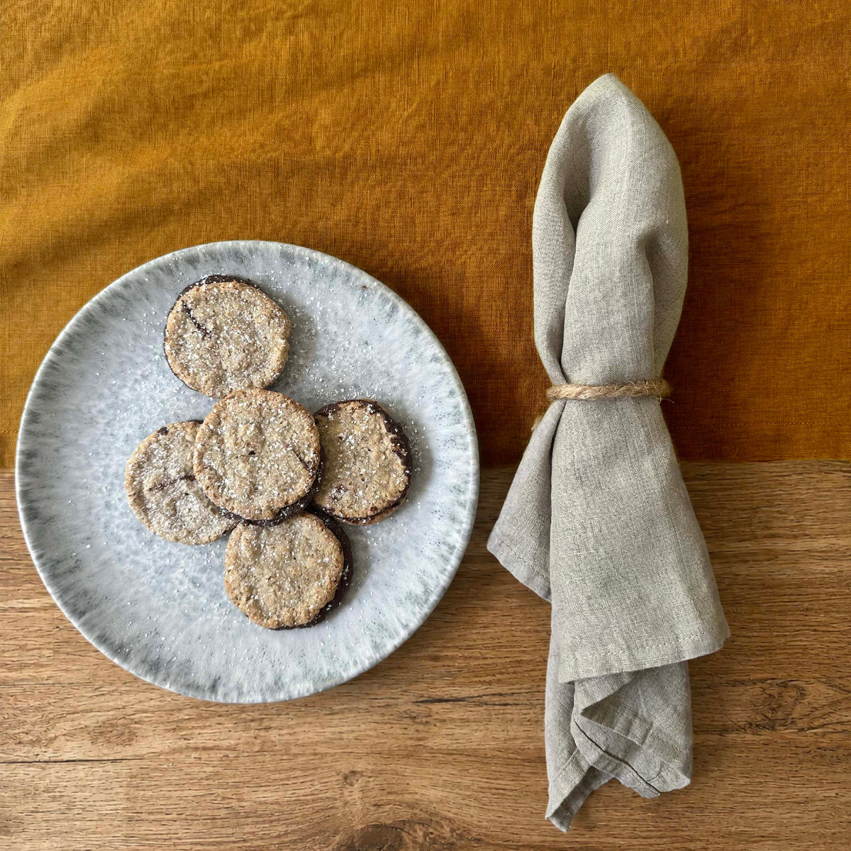 100% Linen Table Runner OEKO-TEX® Certified - Spice