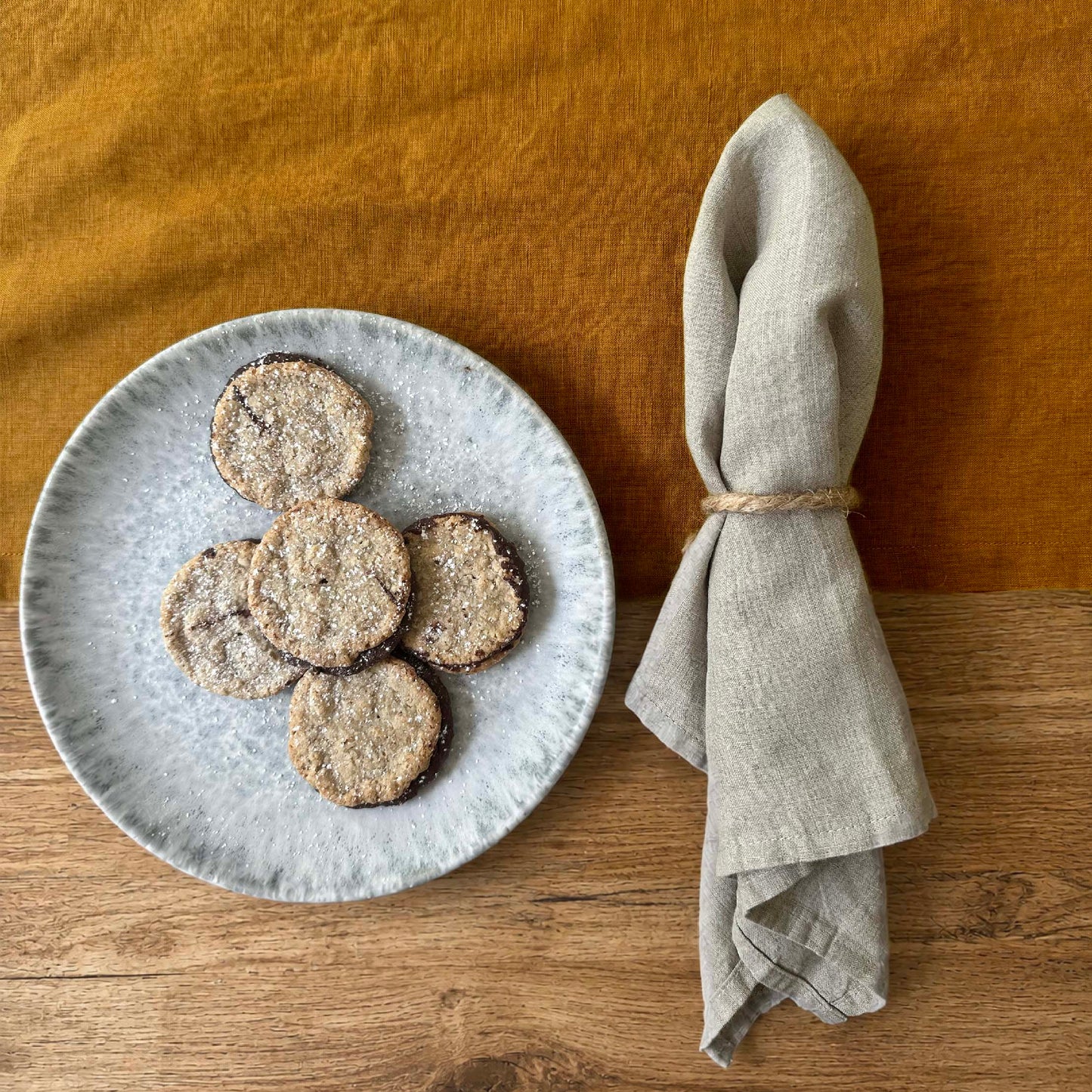 100% Linen Table Runner OEKO-TEX® Certified - Spice