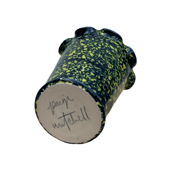 Cobalt Sponged Vase - Small - Lime
