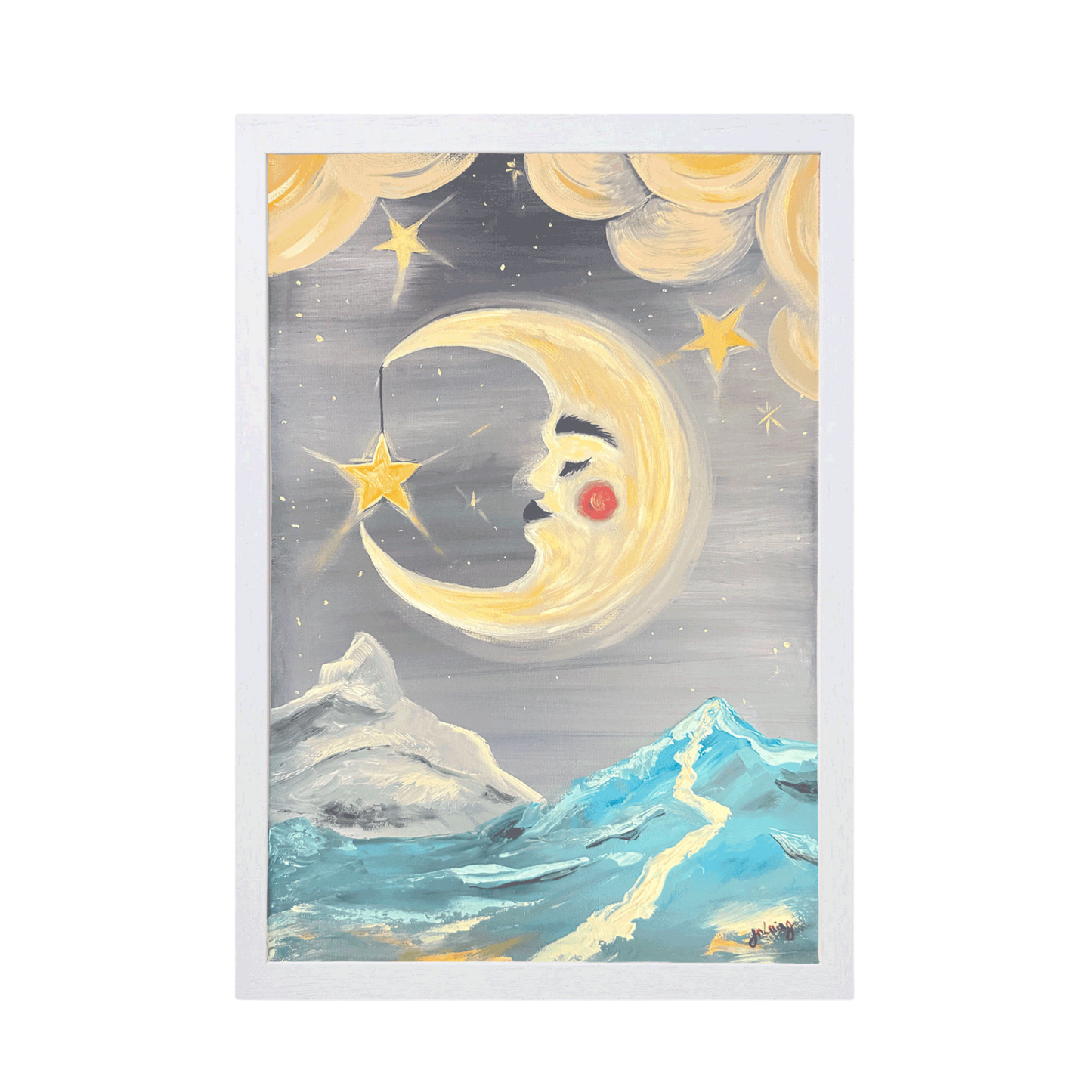 The Moon - Original Oil On Canvas