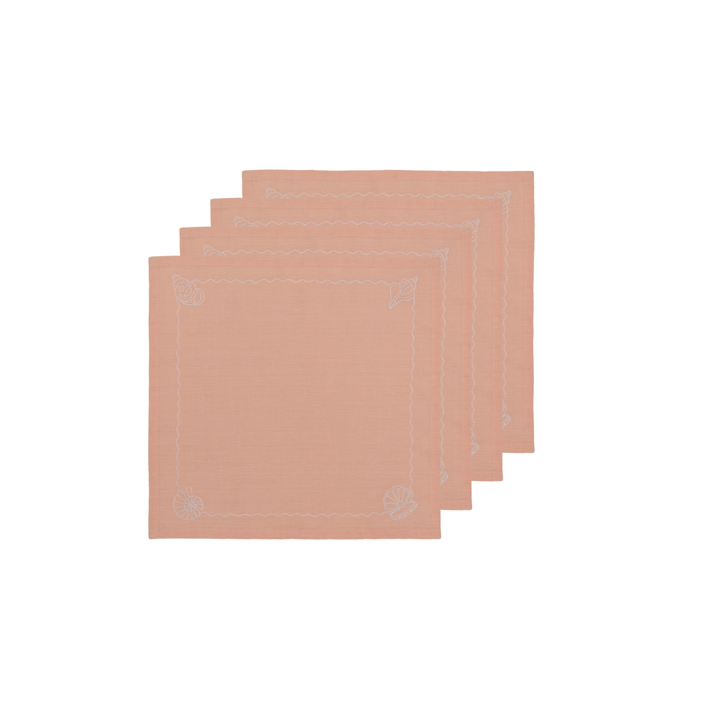 Embroidered Linen Napkins (Set of 4) 18×18 in