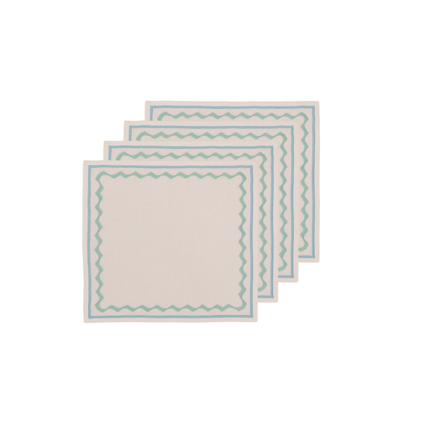Embroidered Linen Napkins (Set of 4) 18×18 in