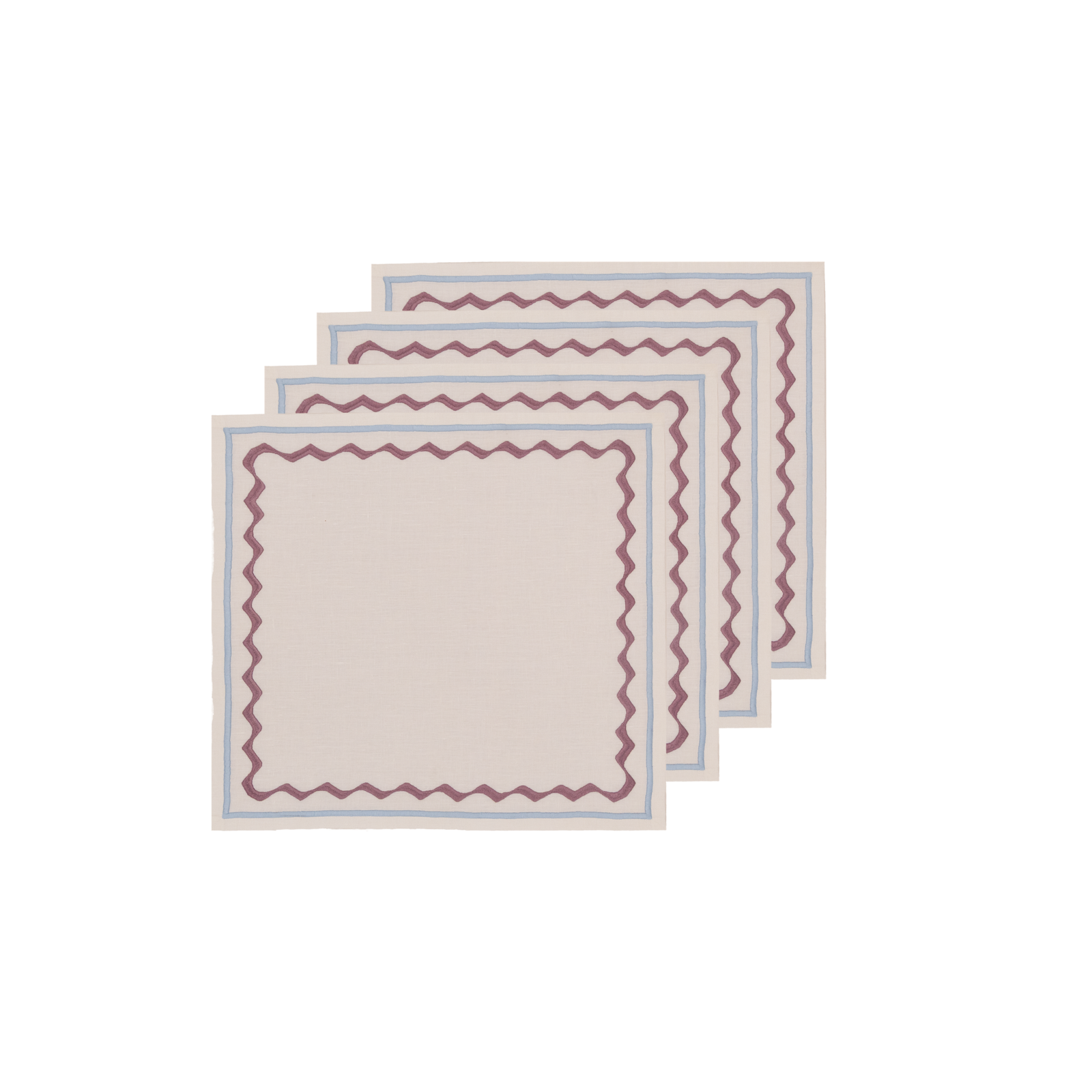 Embroidered Linen Napkins (Set of 4) 18×18 in