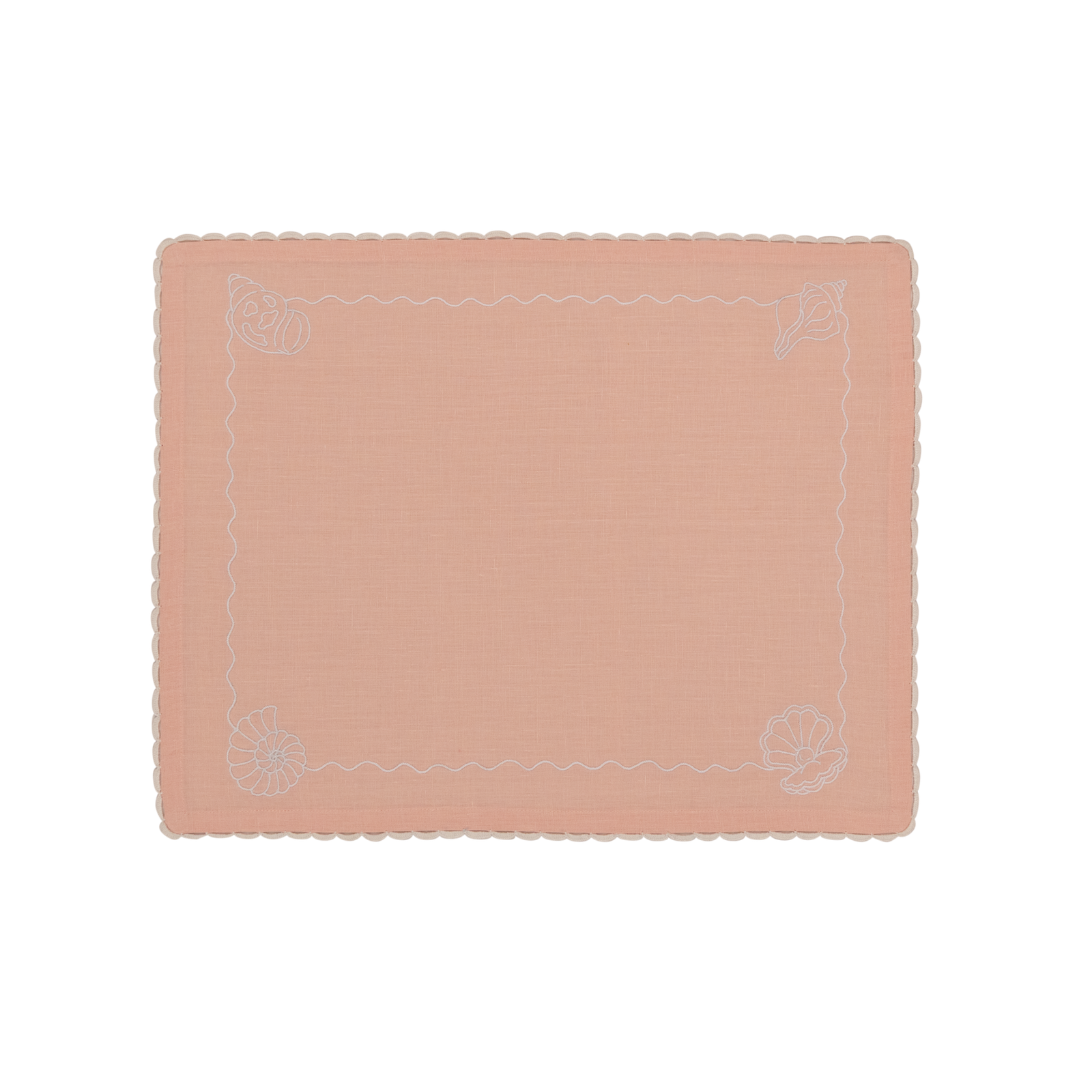 Embroidered Linen Placemats (Set of 4) 14×18 in