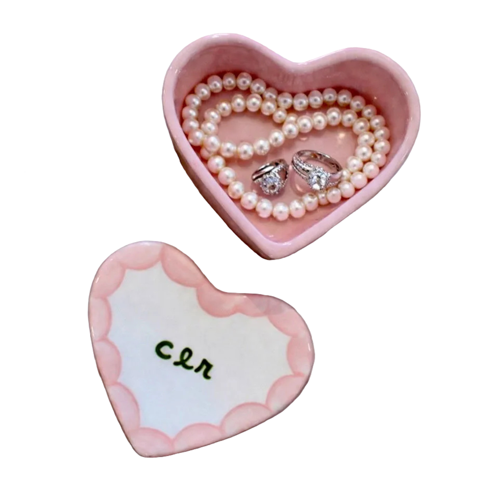 Custom Scalloped Heart Jewelry Box