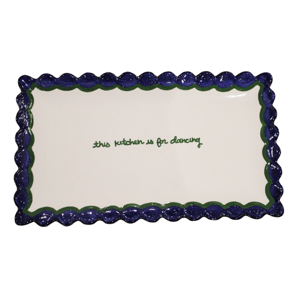 Custom Hand-painted Scalloped Tray