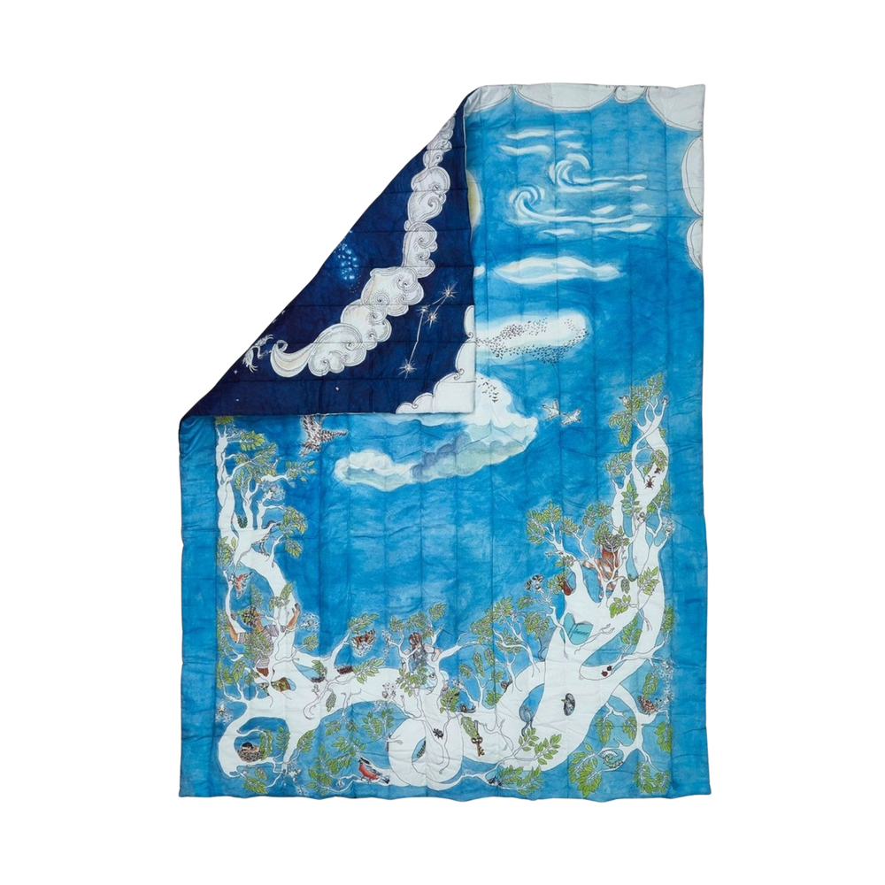 The Space Above the Ground Quilted Blanket