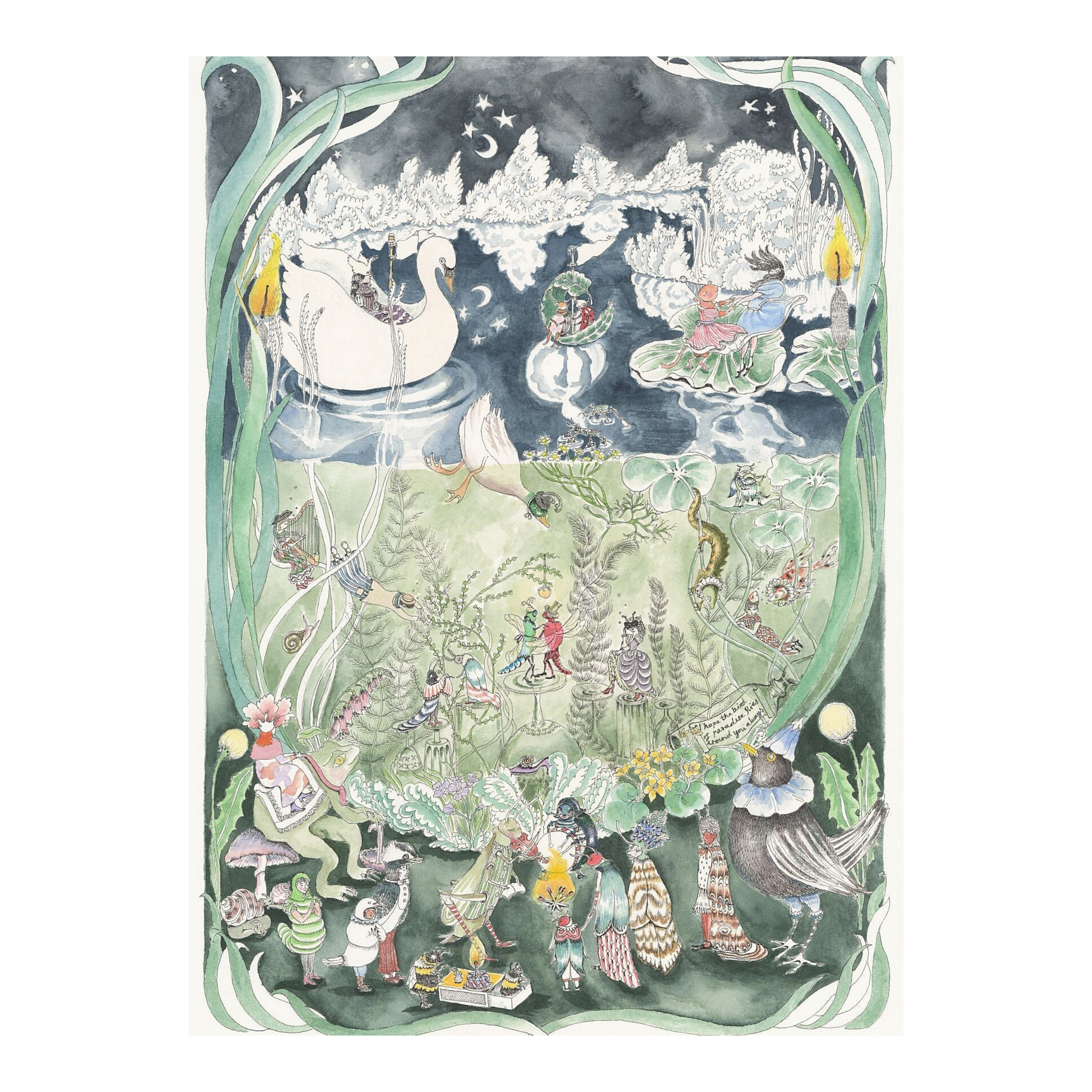 The Pond Dance Nighttime - Fine Art Print